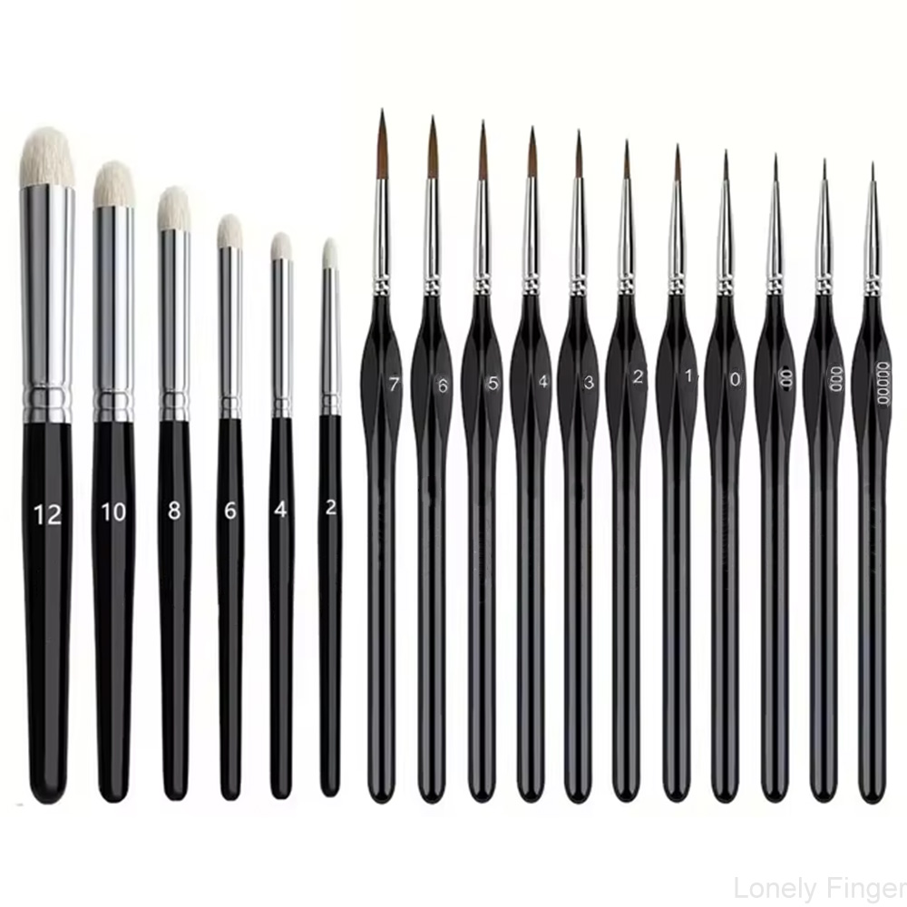 Gouache Paint Set - Miniaturki pędzli do malowania na sucho,